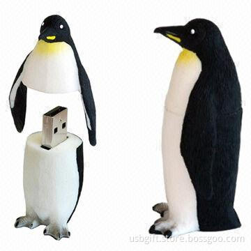 USB flash drives, custom design simulation penguin shaped USB flash, 4GB penguin USB flash drive